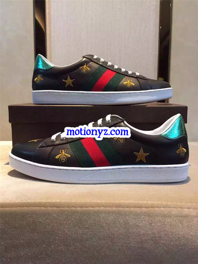 Ace Embroidered Sneaker Black Bee
